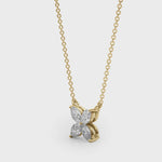 Marquise Diamonds Necklace 14K Gold