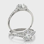 Halo Diamond Engagement Rings 14kt Gold For