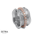 EQUALITY 14 kt FINE ROSE GOLD WITH  SHADOW SECRET-KEEPER DIAMOND BAND RING