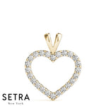 Diamond Heart Necklace 14kt Gold