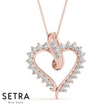 Diamond Heart Necklace 14kt Gold