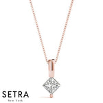 Solitary Diamond Necklace 14kt Gold