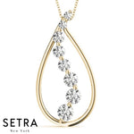 Journey In Circle Diamond Necklace 14kt Gold
