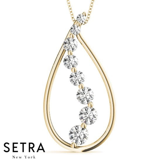 Journey In Circle Diamond Necklace 14kt Gold