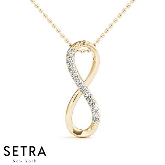 Infinity 14kt Gold Diamond Fashion Necklaces