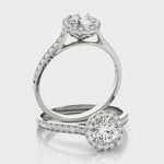 Halo Diamond Engagement Rings 14kt Gold