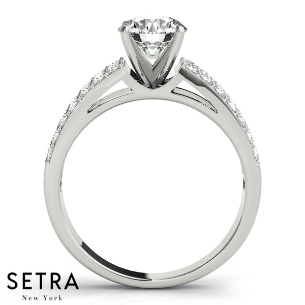 Lab Grown Diamond Set Of Engagement 14kt Gold Ring