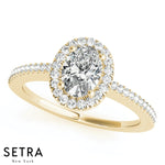 Engagement Rings 14kt Gold For Oval Cut Diamond