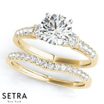 Matching Set Of Engagement & Wedding Band 14kt Gold Rings