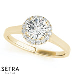 Lab Grown Diamond Ventage Set Of Engagement 14kt Gold Ring
