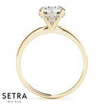 Solitaires Matching Set Of Engagement & Wedding Band 14kt Gold Rings
