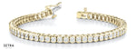 Round Cut Diamonds Bridal Tennis Solid Bracelet 14k Gold
