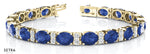 Diamond & Sapphire Bracelet 14kt Gold
