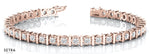 Lab Grown Diamond Bar Setting Solid Tennis Bracelet 14kt Gold