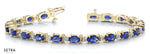 Diamond & Sapphire  Bracelet 14kt Gold