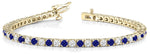 Tennis Bracelet Diamond & Sapphire 14kt Gold