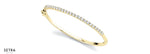 Bridal Solid Bangle Bracelet In 14k Gold