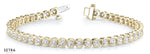 Round Cut Diamonds Tennis Bracelet 14kt Gold