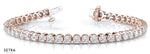 Lab Grown Diamond Women's Bridal Solid Tennis Bracelet In 14k Gold