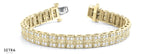 Vintage Diamonds Bridal Tennis Solid Bracelet 14k Gold