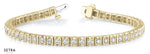 Round Cut Diamonds Solid Box Tennis Bracelet In 14k Gold