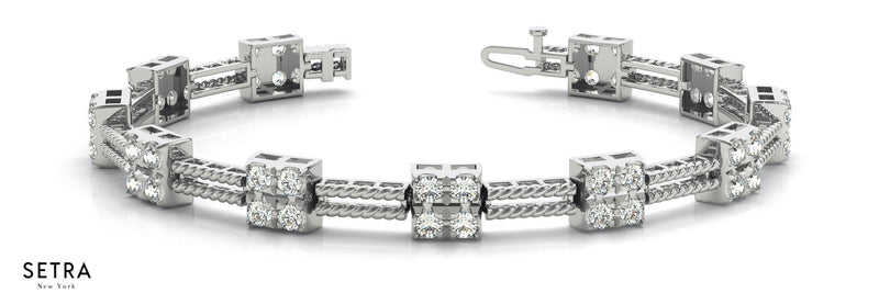 Bridal Diamond Bangle Bracelets 14kt Gold