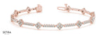 Diamonds Bridal Tennis Bracelet In 14k Rose Gold
