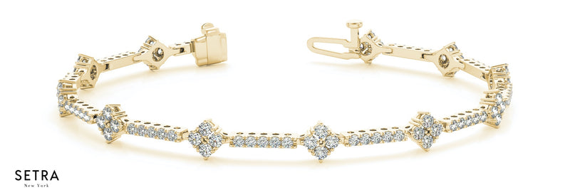 Diamonds Bridal Tennis Bracelet In 14k Rose Gold