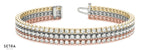 Multi Color Twist Row Diamonds Bangle Bracelets
