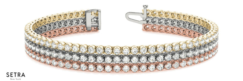 Lab Grown Diamond Unisex Bracelets Try Color 14kt Gold
