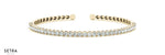 Diamonds Bridal Solid Bangle Bracelet In 14k Rose Gold