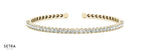 Lab Grown Diamond Bridal Solid Bangle Bracelet 14k Rose Gold