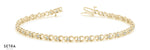 Diamonds 'XO' Tennis Bracelet 14K Gold