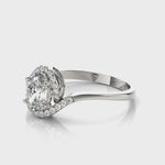 Halo ByPas Diamond Engagement Ring 14kt Gold
