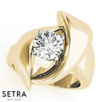 SOLITAIRES DIAMOND ENGAGEMENT RINGS 14K GOLD