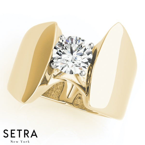 SOLITAIRES DIAMOND ENGAGEMENT RINGS 14K GOLD