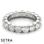 Lab Grown Diamonds Eternity Shared Prong Wedding Band Ring14kt