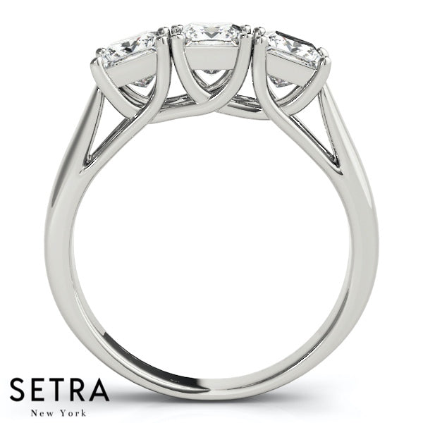 Princess Cut Diamond Engagement Ring 14K Gold