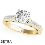 Set of Princess Cut Diamond Engagement Ring 14kt Gold