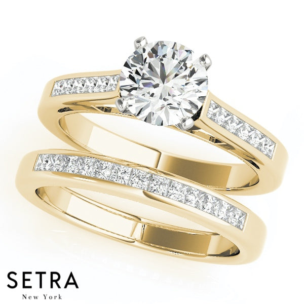 Lab Grown Diamonds Set Of Engagement Ring 14kt Gold