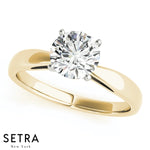 SOLITAIRE DIAMOND ENGAGEMENT RINGS 14K GOLD
