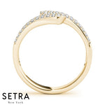 ByPas 14k Fine Rose Gold Diamond Micro-Pave Setting Ring