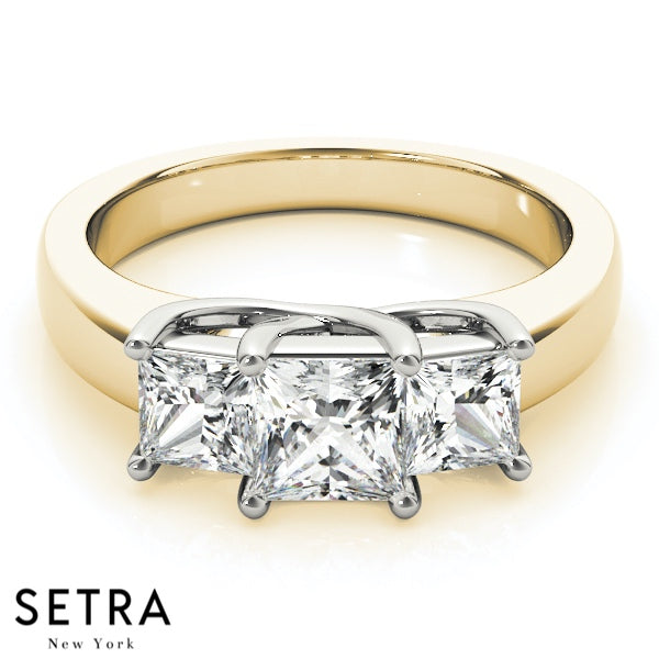 Princess Cut  Diamond Engagement Ring 14K Gold