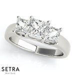 Princess Cut  Diamond Engagement Ring 14K Gold