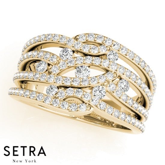 Lab Grown Diamond Vintage Zebra 14kt Gold Ring