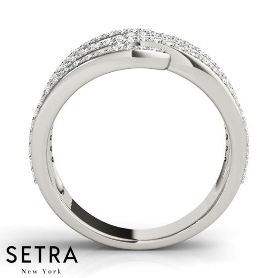 Zebra Right Hand Fine 14kt Gold Diamond Ring