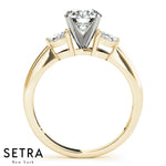 Lab Grown Diamonds Marquise Cut Engagement 14kt Gold Ring