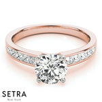 Lab Grown Diamonds Timeless Princess Cut Engagement Ring 14kt Gold