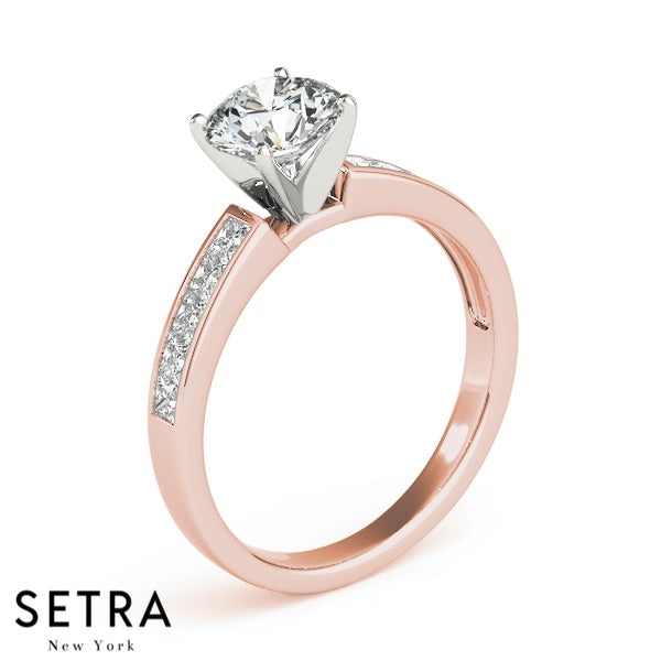 Lab Grown Diamonds Timeless Princess Cut Engagement Ring 14kt Gold