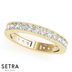 Lab Grown Diamonds 14kt Eternity Vintage Wedding Band Ring